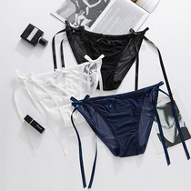 2020 spring and summer new ice-wire sexy underpants floating with fire and low waist Spice Seductive female style Triangle pants lacing T