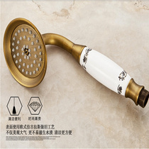 Shower shower head accessories copper antique ceramic nozzle bathroom hardware antique hand shower