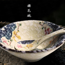 Japanese Ceramic Bowl Ramen Bowl Big Bowl Soup Bowl Noodle Bowl Home Sakura Bowl Noodle Bowl Restaurant Tableware