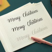 brush copybook flower body English introduction lettering art word poster font handwriting English practice copybook