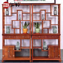 Sanyun mahogany furniture Myanmar Huali Bo ancient shelf multi-treasure solid wood Chinese display cabinet display shelf antique rack