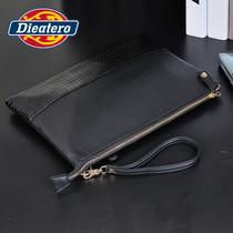 Head Layer Bull Leather Mens Handbag 2021 New Hand Grab Bag Mens Casual Large Capacity Ultra Slim Soft Leather Envelope Boomer Card