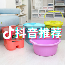 Home Thickening Insulated Washing Feet Barrel Plastic Massage Footbath with foot basin Hand with lid washed feet foot bath tub