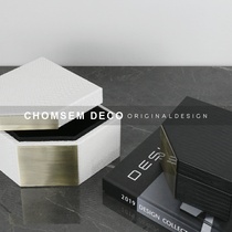 Light luxury modern creative heart-shaped five-sided storage box Art soft decoration jewelry box model room sales floor decoration