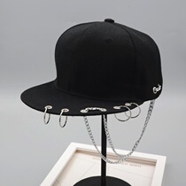 Summer 100 hitch Hiring flat along the hat men and women baseball caps South Korean street boomers Chains Iron Ring Hip Hop Hats