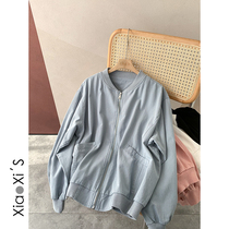 Xiao Xijia) Baseball uniform female 2021 spring and autumn loose Korean tide casual jacket new outer cardigan short jacket