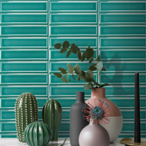 Nordic black and white wine red dark green concave convex long brick kitchen bathroom balcony subway brick small white brick