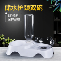 Dog bowl dog bowl double bowl automatic water dispenser cat bowl water bowl Dog food bowl cat food bowl feeder Pet supplies