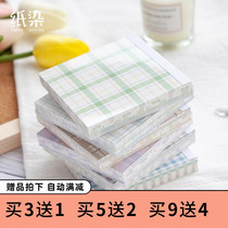 100 Plaid Base Material Paper Handbook Collage Material Background Paper No Sticky Super Thick Square Post Paper