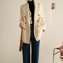 Jia Juli 2021 autumn and winter new double-sided woolen coat women short woolen suit jacket women medium long small man