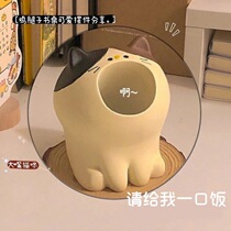 Dry meals Peoples pen holder cute Korean version of girls heart desk swing piece net red high face value Student Wind Desktop