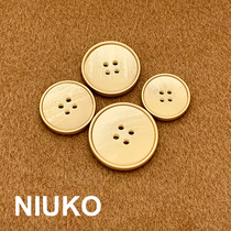 NIUKO advanced four-eye custom metal resin larry coat buttons Elegant khaki coat buttons