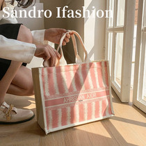 Sandro Ifashion canvas womens bag commuter tote bag 2021 new large capacity shoulder handbag tide