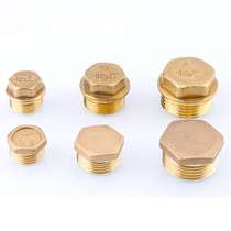 Full copper water pipe choke plug cap wall hole plug 40% smoldering head tube cap 4 points 6 points internal wire external wire plug lid plug