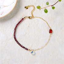 A stone natural garnet anklets female fashion temperament hipster ankle ankles female