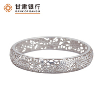  Gansu Bank 999 foot silver bracelet Feng Qiuhuang foot silver bracelet fashion simple filigree hollow bracelet for women