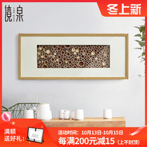 Jing spring Southeast Asian decorative painting new Chinese Zen porch physical painting model room banner bedside bedroom hanging painting