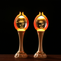 Round pass Buddha led glazed lotus lamp Buddhist lamp Buddha front for the lamp for the Buddha lamp a pair of Changmin lamp plug-in for the lamp