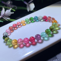 Old stock 7 Mic 15 3 gr Candy Color Iridescent Single Ring Handstring Basil Natural Beers Bracelet Women Wonf 13656