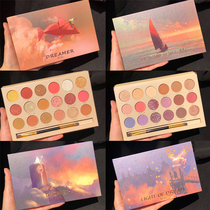 Eyeshadow palette ins Super fire affordable student counter brand glitter pearl waterproof earth color Niche matte