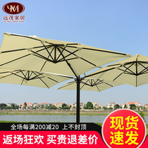 Large Outdoor Beach Umbrellas Casual Commercial High-end Clubhouse Four Heads Roman Umbrella Villa villa Villa Courtyard Umbrella