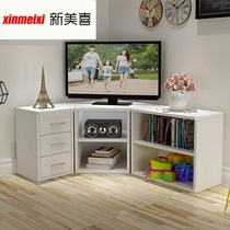 Corner TV cabinet simple modern locker cabinet corner small apartment living room cabinet floor triangle cabinet bedroom combination