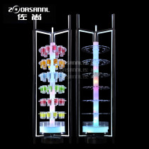 Zoshang Creative Bar night luminous cocktail glass holder Five-story glass holder Skyscraper luminous wine rack Bullet glass holder