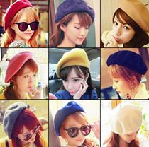 Octagonal beret female small head circumference dome parent-child pure Korean Joker fashion Bailey hat autumn and winter elasticity