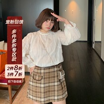 (2 pieces 8 discount 3 pieces 7 discount zone section) big code fat mm half high collar snow spinning undershirt female autumn and winter two sets