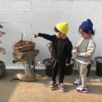 BabyWe Korean Childrens Clothing 2020 New Boys and Girls Kids Kids Kids Sports Clothes Two pieces of Ocean Clothes
