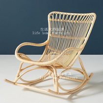 Nordic ins rocking chair Balcony Adults Afternoon Nap Indoor Living-room Minima Sloth Longue chair Minjuku Hotel Cancellation Chair