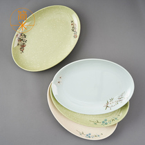 Clearance A5 melamine plate sausage plate sausage plate oval disc hot pot side dish plate fast food tray rice bowl commercial tableware