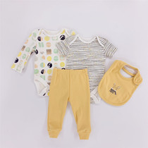 Breaking code special newborn baby clothes newborn full moon just born Spring and Autumn long sleeve Fart Baby Jumpsuit