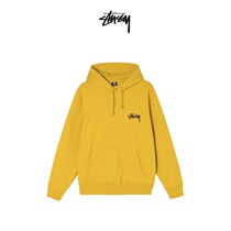 STUSSY Autumn color jumping logo print hooded sweater