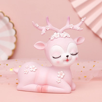 Piggy bank 2021 New decorations coin piggy bank girl princess can take out fawn piggy bank