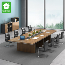 Large conference table Long table Simple modern long table Office conference table and chair combination Conference room reception table