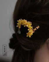 Clip headdress hairclip summer back side osmanthus design cute short hair hair accessories Han clothes Song system women