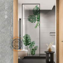 Modern long grain glass partition into the living room bedroom block wall bathroom screen tempered light transmission process net red