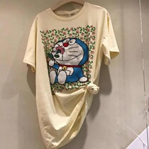  Happy life clothing store womens tops 2021 summer new fashion cotton T-shirt cartoon foam three-dimensional pattern