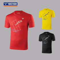 victor triumph badminton suit sportswear short sleeve knit T-shirt male and female speed dry breathable training 90019