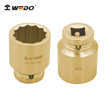 WEDO dimensions AL110A aluminium bronze explosion-proof pneumatic sleeve head 1-1 2  square sleeve without spark tool