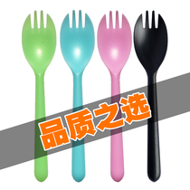 Disposable fork spoon thick handle separate cake dessert rice fast food plastic takeaway restaurant commercial packing