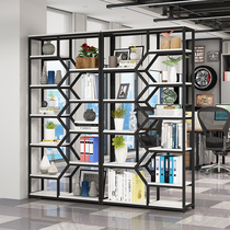 Wrought iron partition shelf Office floor-to-ceiling screen Flower rack Living room entrance bookshelf Dining room net red decorative shelf