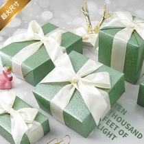 Mid-Autumn Festival gift wrapping paper green high-grade pearlescent book leather paper birthday gift box gift paper boys oversized size