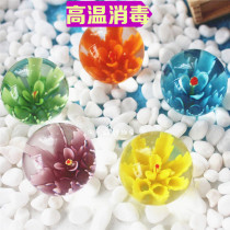 25MM peach heart glass ball marble vase fish tank gift animal rolling ball nostalgic yo-yo child birthday gift