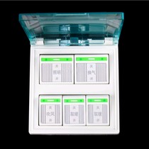 Yuba switch five-open 86 flip bathroom waterproof panel five-in-one lamp warm toilet switch Aohua universal