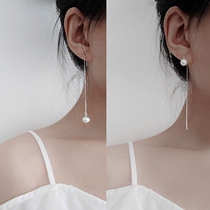 Classic Hundred Characters 925 Sterling Silver Plated Platinum Long earrings Summer earrings