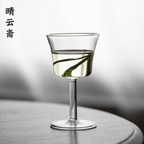 Day Style High Foot Tea Cup Transparent Glass Pint Tea Cup Monkey Kui Tea Cup Guest With Green Tea Cup Kongfu Tea 110ml