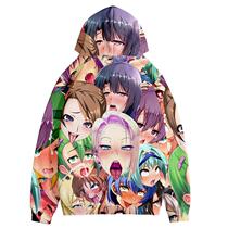 Hooded sweater sweater custom animation clothing new jacket mens autumn 3D printing Otaku suit pullover digital printing