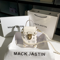 Hong Kong MACK JASTAIN REAL LEATHER MOBILE PHONE BOX Female Summer 100 Hitch Pearl Handbag Single Shoulder Inclined Satchel Bag